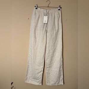 Lily & Peony Cream Linen Blend Women's Trousers